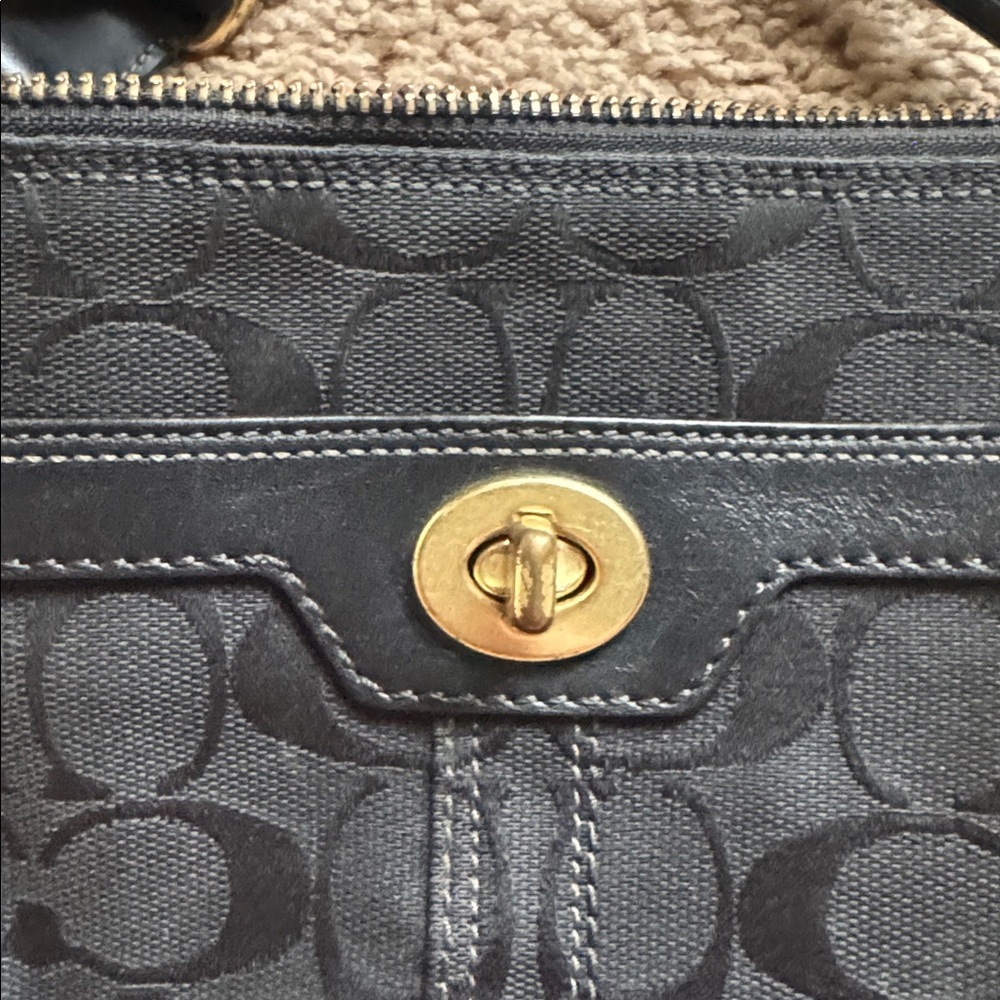 Coach Signature Black Crossbody Bag with Gold Hardware - Picture 3 of 5